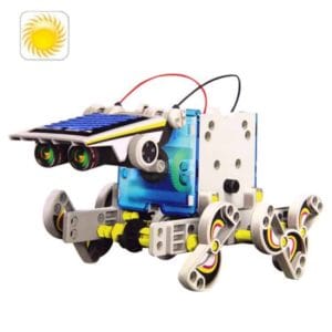14 in 1 diy solar powered robot plastic block assembling puzzle