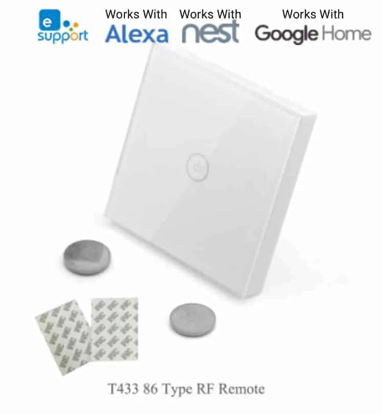 sonoff t1 uk 1 gang wifi & rf 86 type smart wall touch light switch Sonoff T1 UK 1 Gang WiFi & RF 86 Type Smart Wall Touch Light Switch