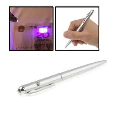 magic trick invisible ink uv light pen (silver)