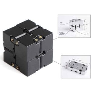 folding puzzles magic cube infinity fidget cube pressure reduction toy (black)