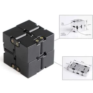 folding puzzles magic cube infinity fidget cube pressure reduction toy (black)