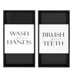 hometrends brosser les dents dimensional wall art