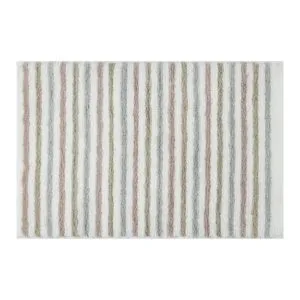 mainstays coral multi color stripe tufted 2 piece bath rug set