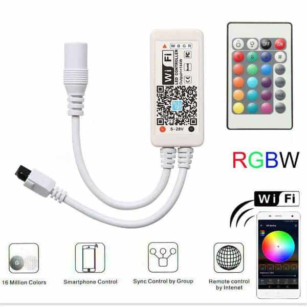 dc12 28v mini wifi rgbw strip controller music controller by amazon alexa google home phone wifi controller for strip