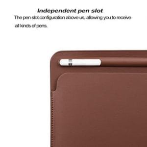 protective case for ipad pro 12.9 inch portable ultra slim leather bag with apple pencil stylus slot holder (red)