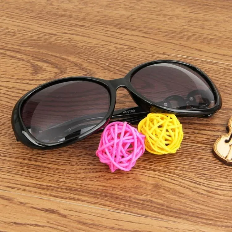 retro uv400 uv protection pc frame ac lens sunglasses (black)