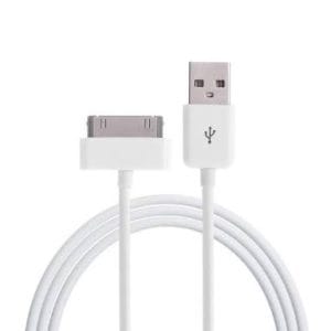 30 pin to usb data / charging cable for ipad 3/ ipad 2/ iphone 4 & 4s, iphone 3gs/3g, ipod touch, length: 1m (white)
