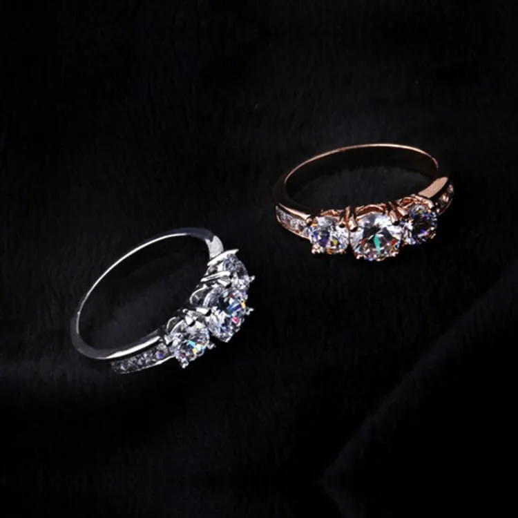 elegant romantic popular 18k gold plated shining zircon couple ring for men and women us size 6