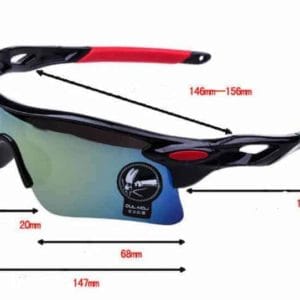 outdoor cycling sports sunglasses explosion proof (black+blue)