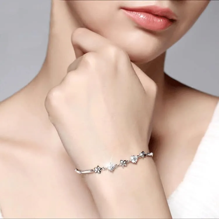 frangipani five leafed flower bracelet flower couple bracelet