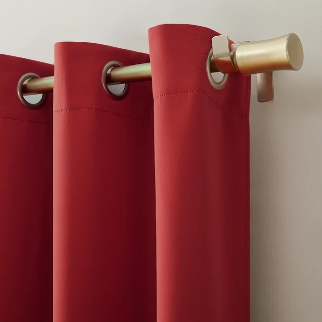 mainstays grommet top blackout curtain panel, 1 panel, red, 40" w x 63" l