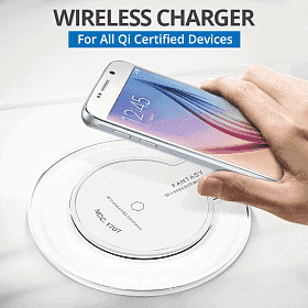 5V 1A Output Qi Standard Ultra-thin Wireless Charger with Charging Indicator, Support QI Standard Phones