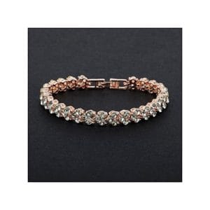 bracelet with artificial diamond inlaid glamorous female crystal (rose gold)