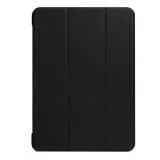 smart case for ipad pro 10.5 inch pu litchi texture 3 folding clear back cover with holder (black)