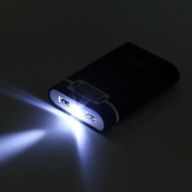 haweel diy 4x 18650 battery (not included) 10000mah power bank shell box with 2x usb output & display