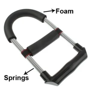 stainless steel hand wrist strength fitness training exerciser devices (black)