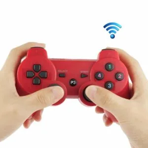 double shock iii wireless controller, manette sans fil double shock iii for sony ps3, has vibration action (red)