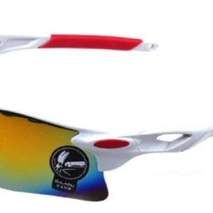 outdoor cycling sports sunglasses explosion proof (white+blue)