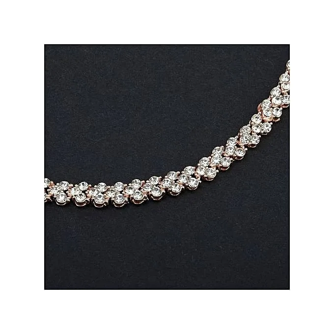 bracelet with artificial diamond inlaid glamorous female crystal (rose gold)