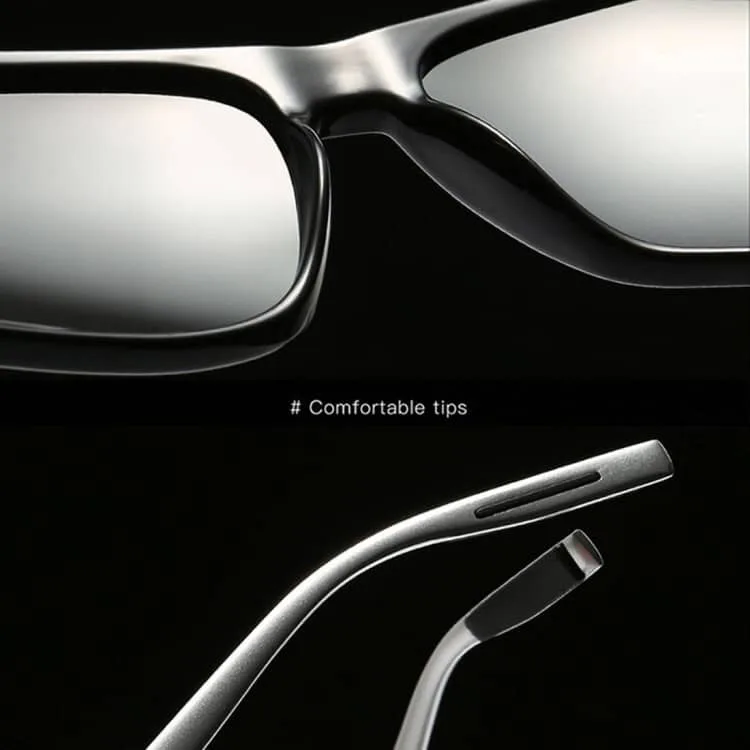 men retro fashion aluminum magnesium frame uv400 polarized sunglasses (grey+ silver)
