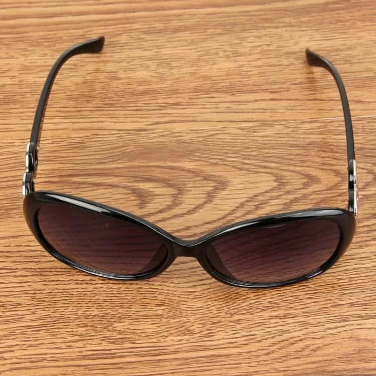 retro uv400 uv protection pc frame ac lens sunglasses (black)