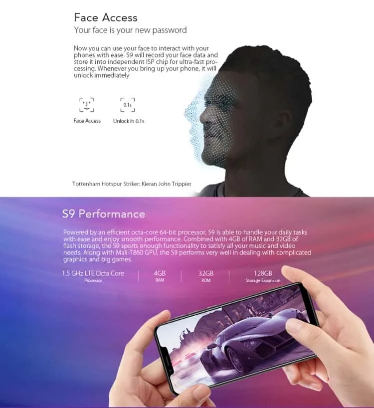 leagoo s9, 4gb+32gb (blue)