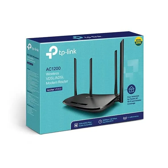 tp link ac1200 wireless vdsl/adsl modem router archer vr300