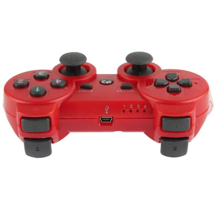 double shock iii wireless controller, manette sans fil double shock iii for sony ps3, has vibration action (red)