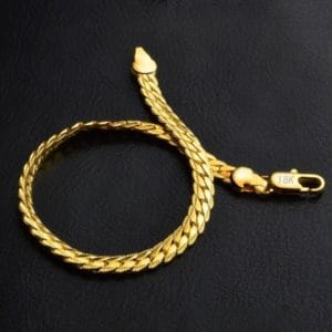 fashion jewelry simple 18k yellow gold bracelet (gold)