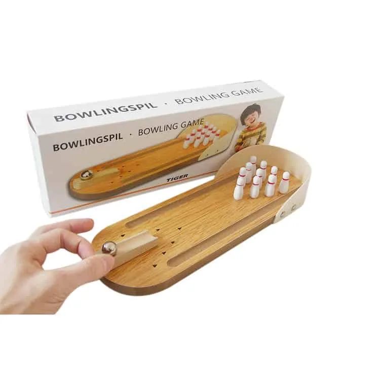 tabletop classic desk ball toy wooden mini bowling game