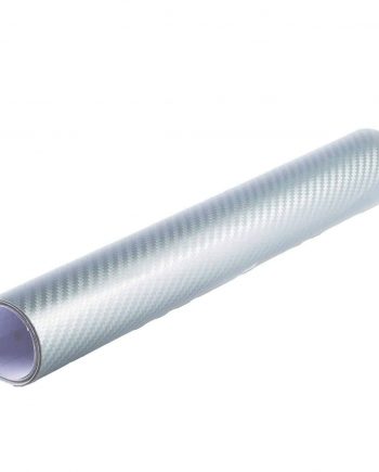 Carbon Fiber White 60″X72″ 3D Vinyl Film Wrap Sheet