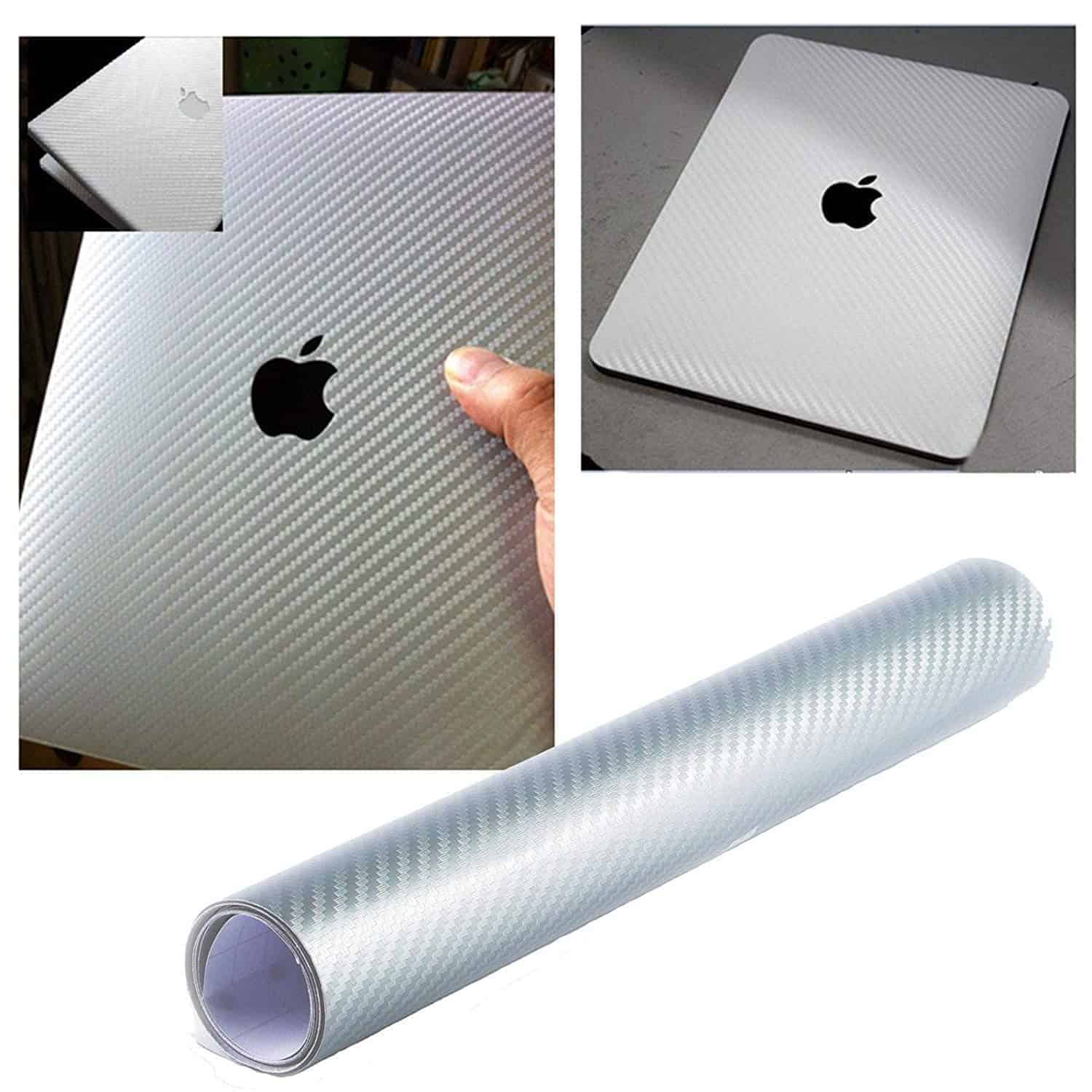 Carbon Fiber White 60″X72″ 3D Vinyl Film Wrap Sheet