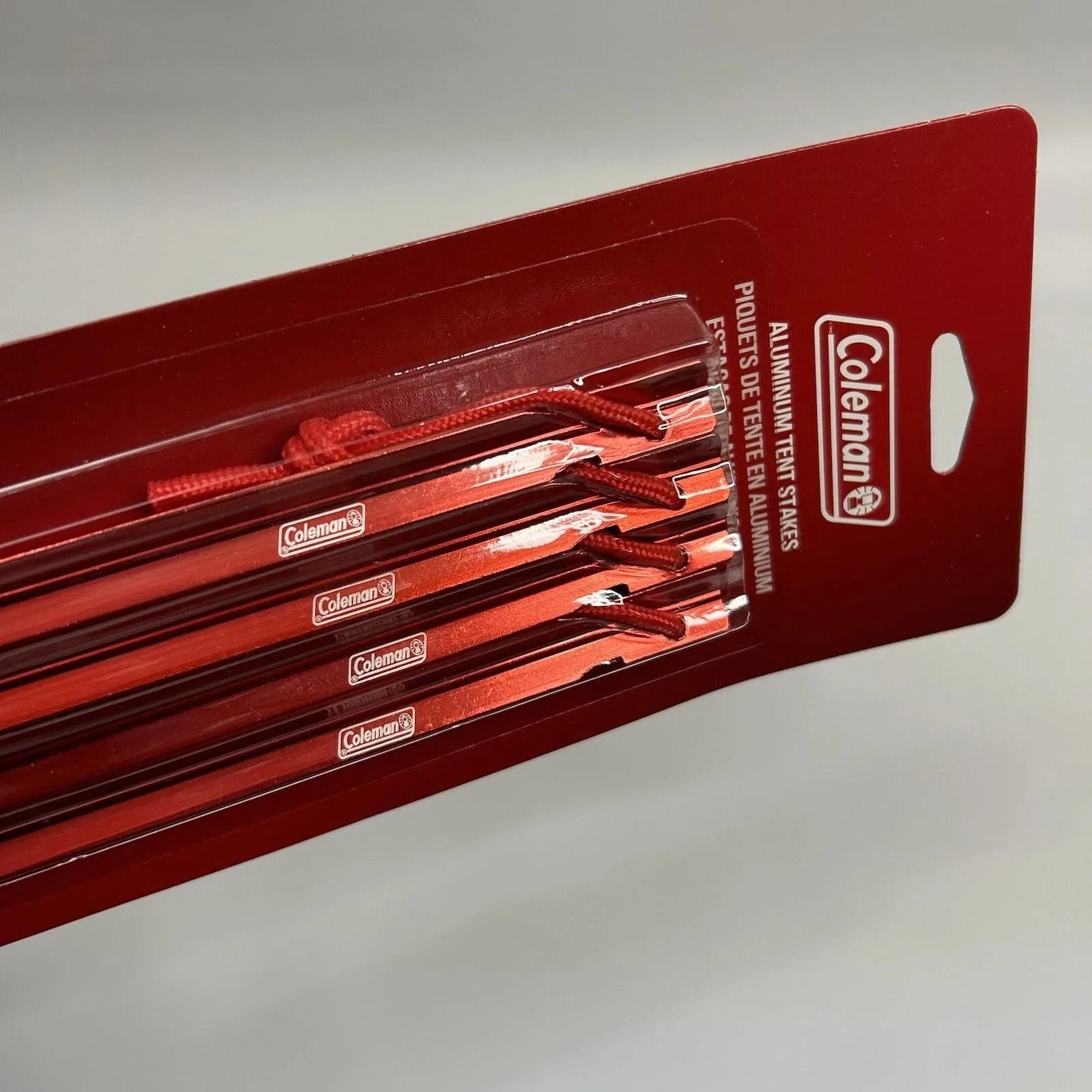 coleman accessories tent stakes 9 inch red solid aluminum metal new