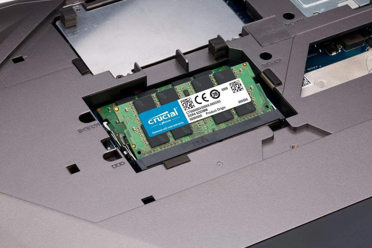crucial 16gb single ddr4 2666 sodimm 260 pin memory