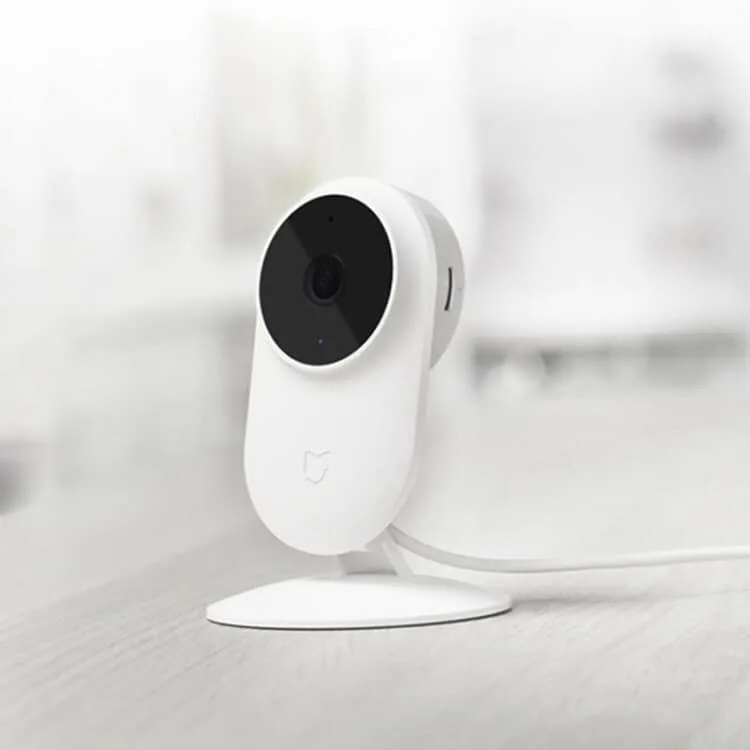 xiaomi mijia smart home security 130 degrees wide angle 1080p full hd wifi ip camera, us plug (white)