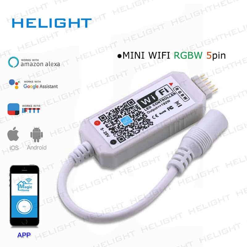 dc12 28v mini wifi rgbw strip controller music controller by amazon alexa google home phone wifi controller for strip