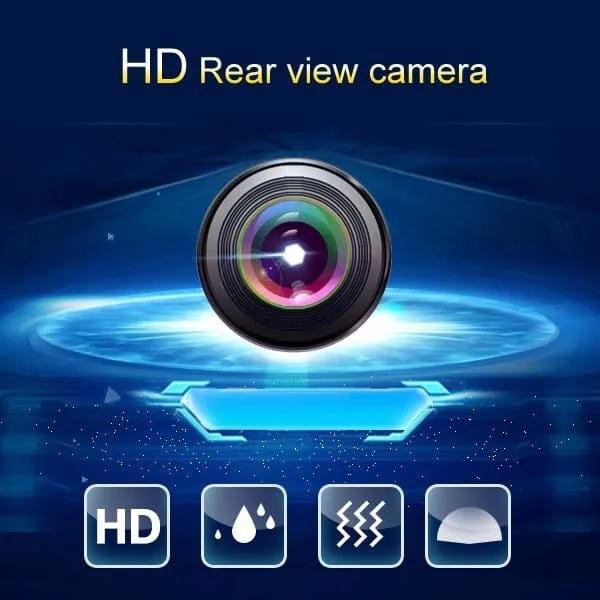 night vision waterproof auto car rear view camera for security backup parking e350 with 8 led