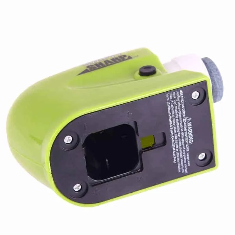 cordless electric knife sharpener with catch tray (green) from swifty sharp