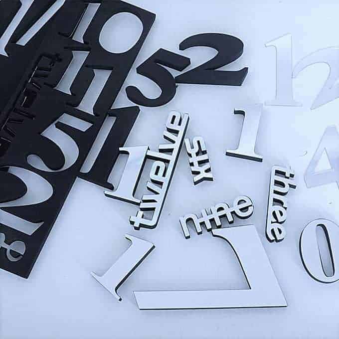 3d mirror diy wall sticker clock, size: 120*120cm (black)