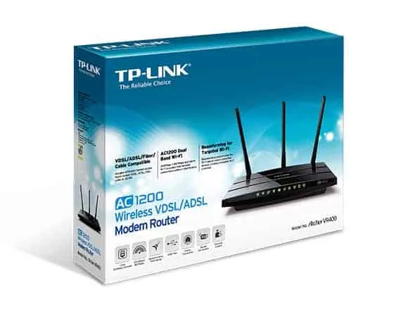 tp link ac1200 wireless vdsl/adsl modem router archer vr400