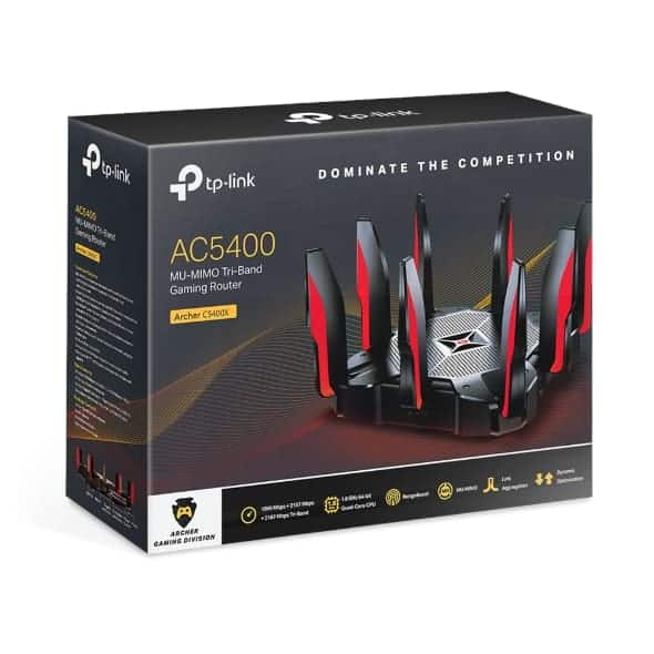 tp link ac5400 mu mimo tri band gaming router archer c5400x tp link ac5400 mu mimo tri band gaming router archer c5400x