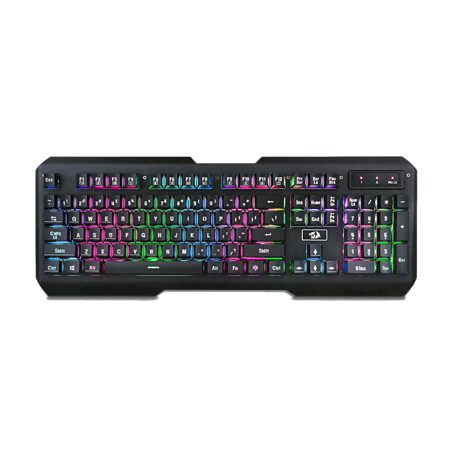 redragon k506 centaur 7 color rainbow backlit full size gaming keyboard with numeric keypad