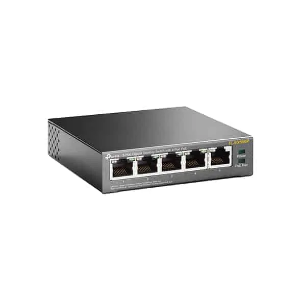 tp link 5 port gigabit desktop poe switch with 4 port tl sg1005p