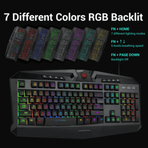 redragon s101 ba pc gaming keyboard and mouse combo, mousepad, headset with mic, wired led rgb backlit mouse with 3200 dpi for windows computer gamers (gaming mouse and keyboard headset mousepad set)