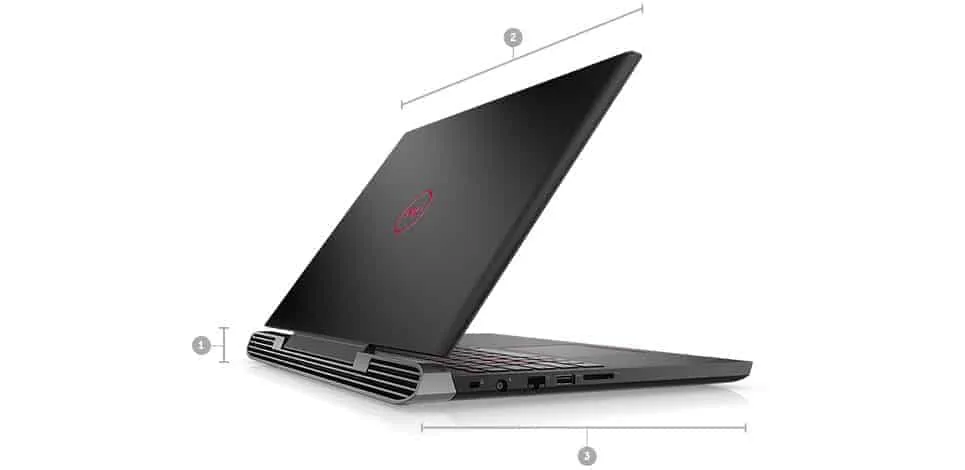 dell gaming g5 5587 laptop core i7 8750h 16gb 1tb+256gb ssd 4gb vga 15.6 inch black