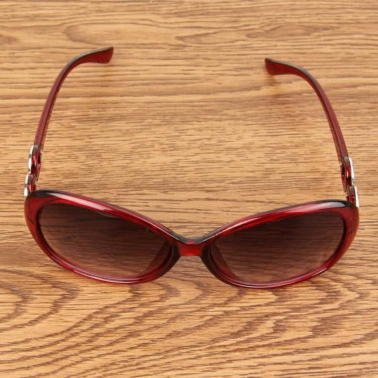 retro uv400 uv protection pc frame ac lens sunglasses (wind red)