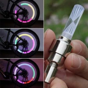 motion activated led wheel lights for bikes and cars from fireflys (pink)