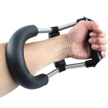 stainless steel hand wrist strength fitness training exerciser devices (black)