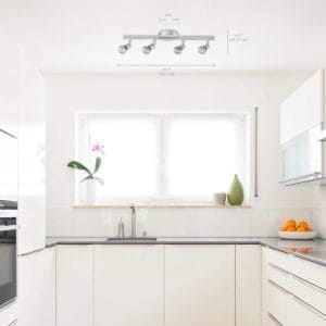 globe electric payton 4 light matte silver track lighting kit