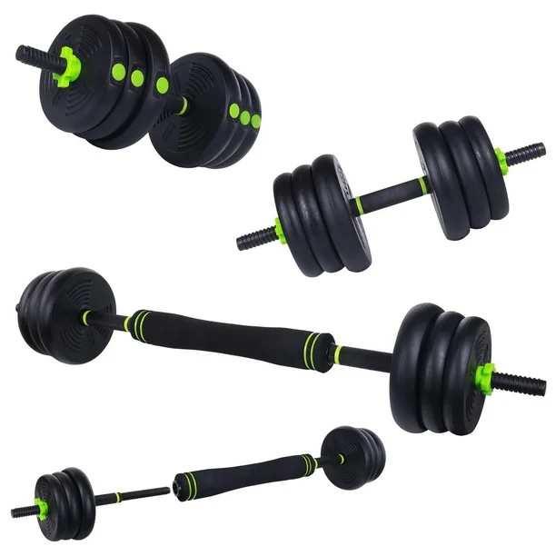 gozone 50lb multi use weight set – green/black, made from durable materials